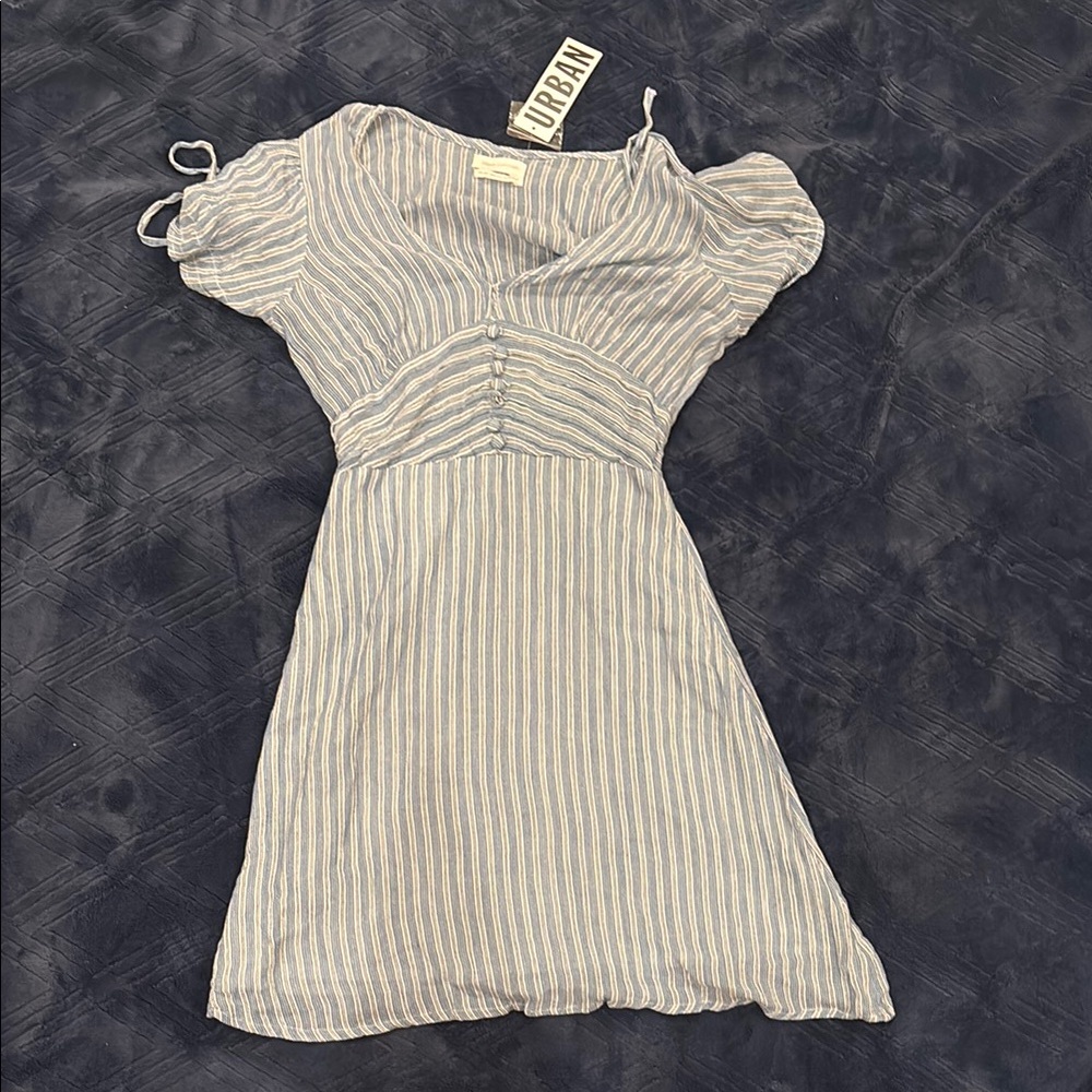 Striped Short Sleeve Dress